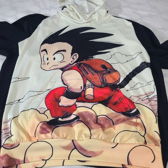 Anime: Dragon Ball‎ Z White Hoodie Goku Unisex Nimbus Long Sleeve Large - Picture 10 of 12